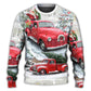Christmas Santa Red Truck Xmas Is Coming Sweater For Winter Celebrations Family Events And Relaxed Seasonal Styling