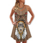 Native Wolf Peaceful V-Neck Sleeveless Cami Dress For Sunny Getaways And Thoughtful Gifting