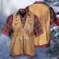 Vintage Western Christmas Santa Jacket Fringe Hawaiian Shirt Design Detail For Sunny Adventures And Casual Wear