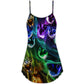Bright Neon Cat Style V-Neck Sleeveless Cami Dress For Playful Summer Getaways And Thoughtful Gift Giving