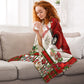 Cardinal Red Truck Christmas Flannel Blanket For Cozy Bedroom Sofa Decor