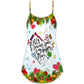 Christmas Sewing Machine Happy Place V-Neck Sleeveless Cami Dress For Vacations And Casual Warm Weather Wear