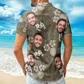 Tropical Camo Beach Island Aloha Custom Photo Hawaiian Shirt For Personalized Vacation Style And Beach Travel