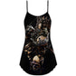 Skull King Lives Forever V-Neck Sleeveless Cami Dress For Vacations Parties And Expressive Warm Weather Styling