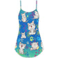 Cat Love Lifestyle V-Neck Sleeveless Cami Dress For Casual Outings Vacations And Summer Style