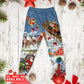 Santa Sleigh Holiday Greeting Long Sleeve Pajamas Set For Holiday Bedtime And Cozy Home Wear