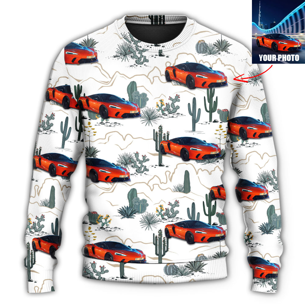 Desert Mountains Cactus Landscape Sweater For Casual Gatherings Holidays And Everyday Comfort