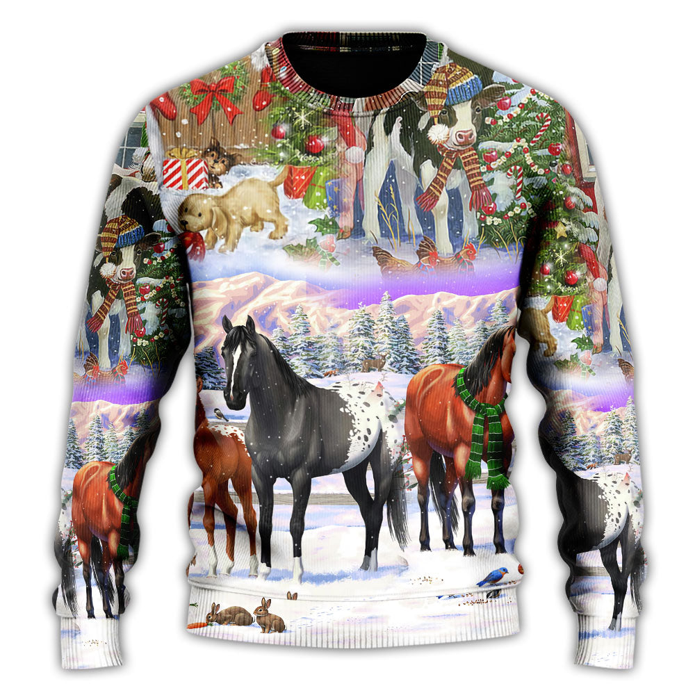 Christmas Farm Merry Xmas To Everyone Sweater For Festive Family Events Casual Wear And Holiday Gift Giving