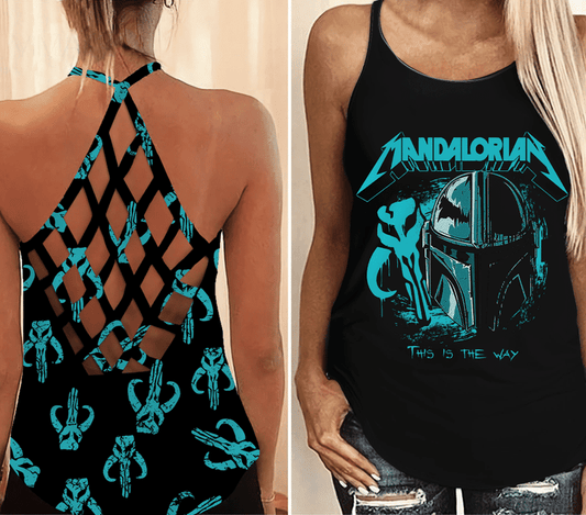 This Is The Way Hollow Tank Top For Yoga Workouts And Casual Wear