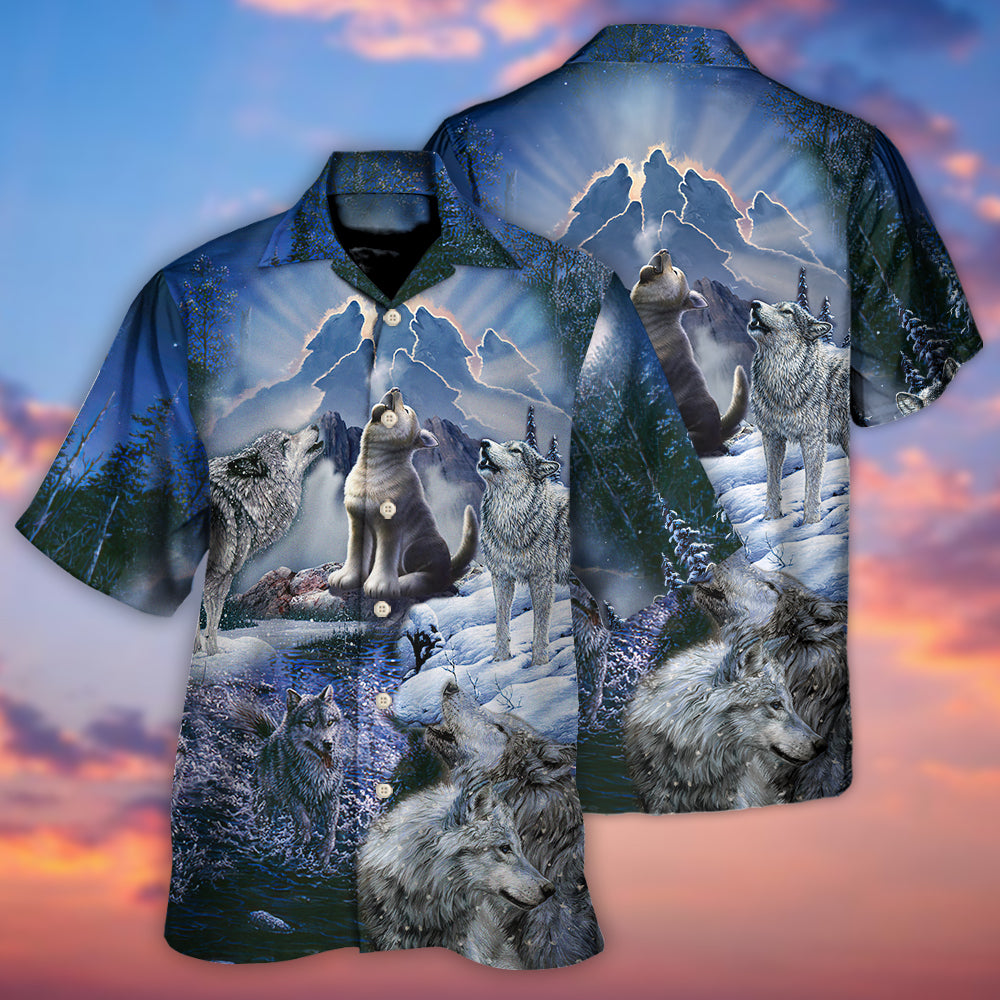 Wolf Not Lonely Alone Hawaiian Shirt Artwork View For Island Holidays