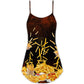 French Fries Fast Food Delight V-Neck Sleeveless Cami Dress For Festivals Travel And Relaxed Casual Summer Wear