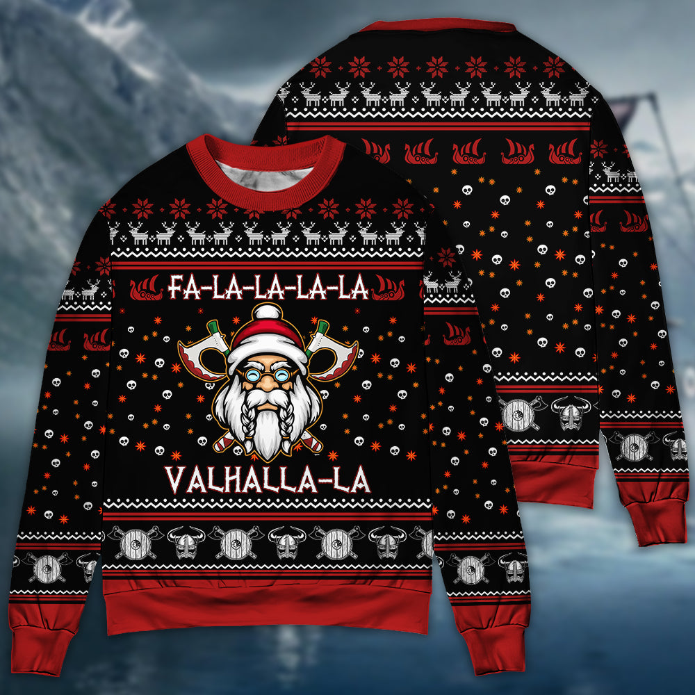 Viking Valhalla White And Red Sweater For Mythic Adventures Casual Wear And Thoughtful Gift Giving