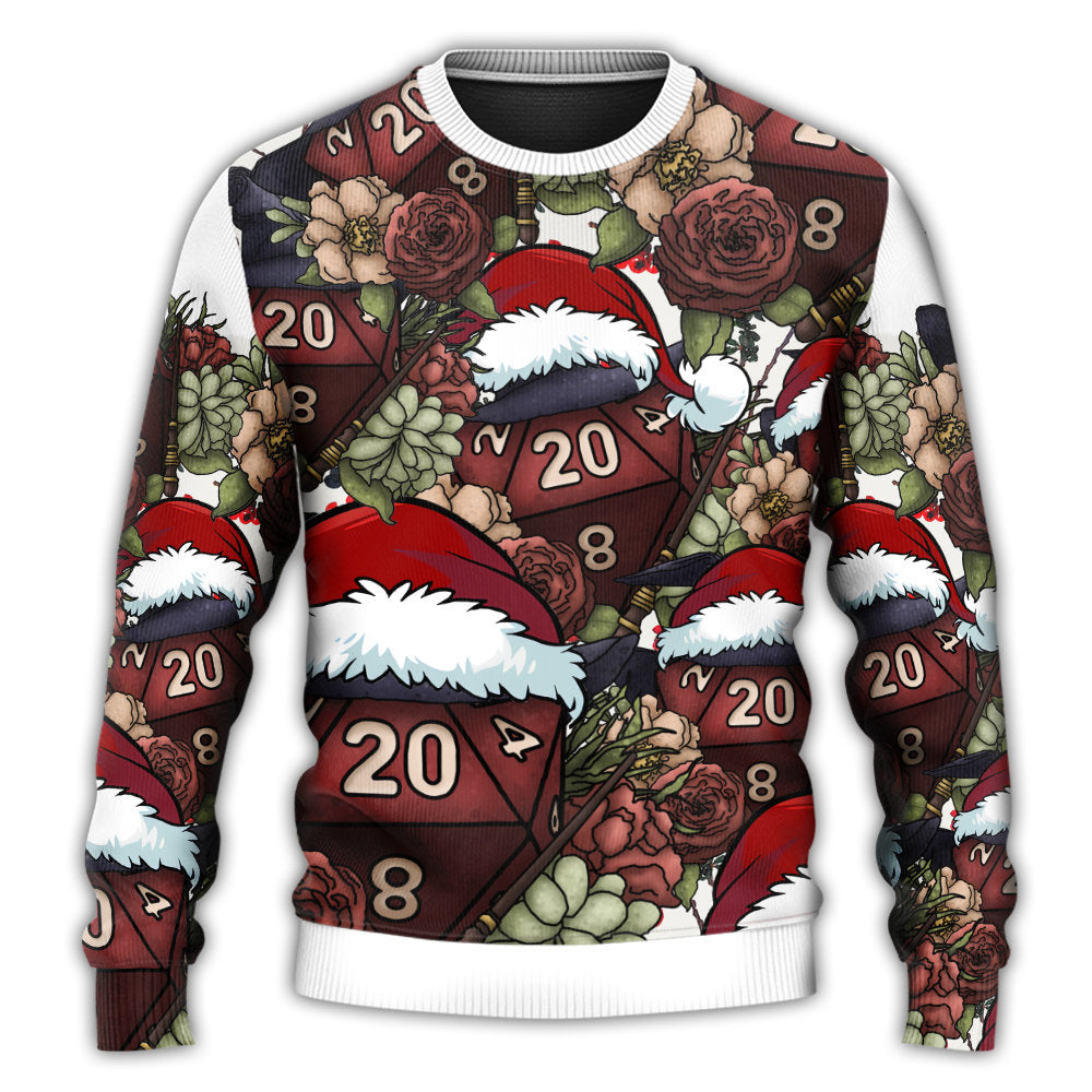 Christmas D20 Witch Dice Holiday Vibe Sweater For Festive Parties Family Photos And Comfortable Seasonal Wear