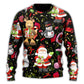 Christmas Joyful Santa Snowman Merry Xmas Sweater For Seasonal Parties Cozy Gatherings And Thoughtful Holiday Gifts