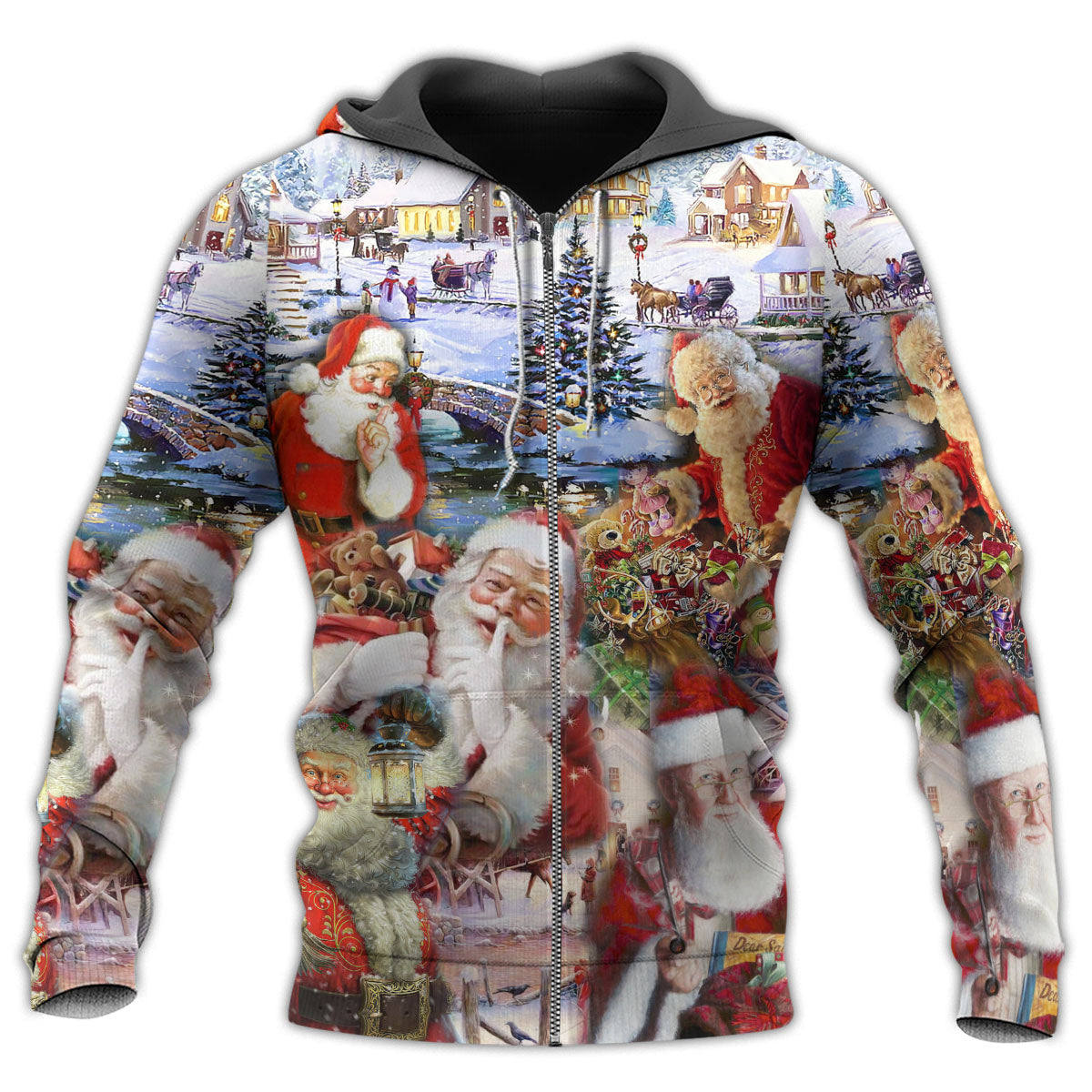 Christmas Santa Holiday Humor Hoodie For Winter Streetwear Christmas Travel And Seasonal Home Gatherings
