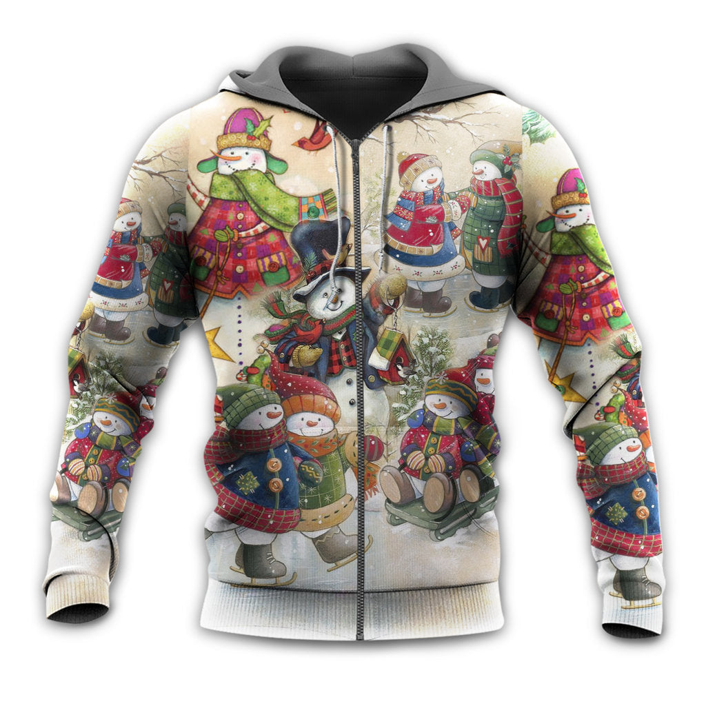 Christmas Couple Snowman Winter Love Hoodie For Christmas Events Holiday Travel And Comfortable Casual Outfits