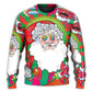 Christmas Colorful Santa Hippie Sweater For Winter Celebrations Family Events And Relaxed Seasonal Styling