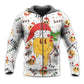Hippie Christmas Groovy Santa Smile Face Hoodie For Seasonal Parties Casual Wear And Thoughtful Holiday Gifts