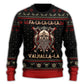 Viking Valhalla Black And Red Sweater For Outdoor Gatherings Weekend Trips And Bold Casual Styling