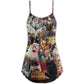 Cats Playing Poker Art V-Neck Sleeveless Cami Dress For Beach Trips Parties And Relaxed Warm Weather Style