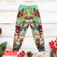 Santa World Map Christmas Love Long Sleeve Pajamas Set For Holiday Bedtime And Cozy Home Wear
