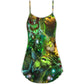 Mysterious Cat Starry Night V-Neck Sleeveless Cami Dress For Playful Summer Getaways And Thoughtful Gift Giving