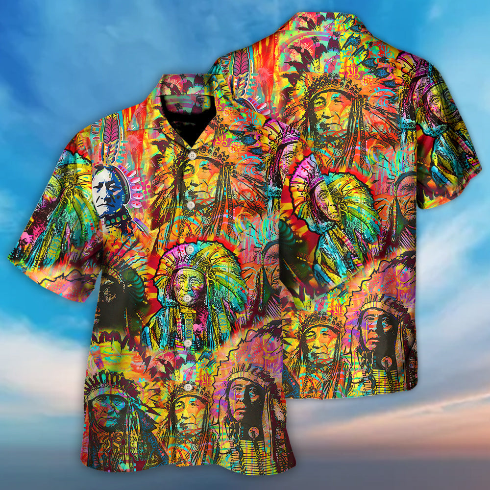 Bohemian American DNA Hawaiian Shirt For Summer Vacation And Beach Travel
