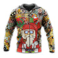 Hippie Christmas Santa Peace Love Hoodie For Seasonal Parties Casual Wear And Thoughtful Holiday Gifts