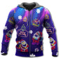 Neon Santa Party Christmas Hoodie For Christmas Events Holiday Travel And Comfortable Casual Outfits