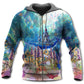 Whale Happy New Year Ocean Art - Hoodie