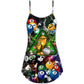 Billiard Lover Merry Christmas V-Neck Sleeveless Cami Dress For Festive Events And Casual Summer Styling