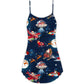 Christmas Astronaut Santa Theme V-Neck Sleeveless Cami Dress For Festive Events And Casual Summer Styling