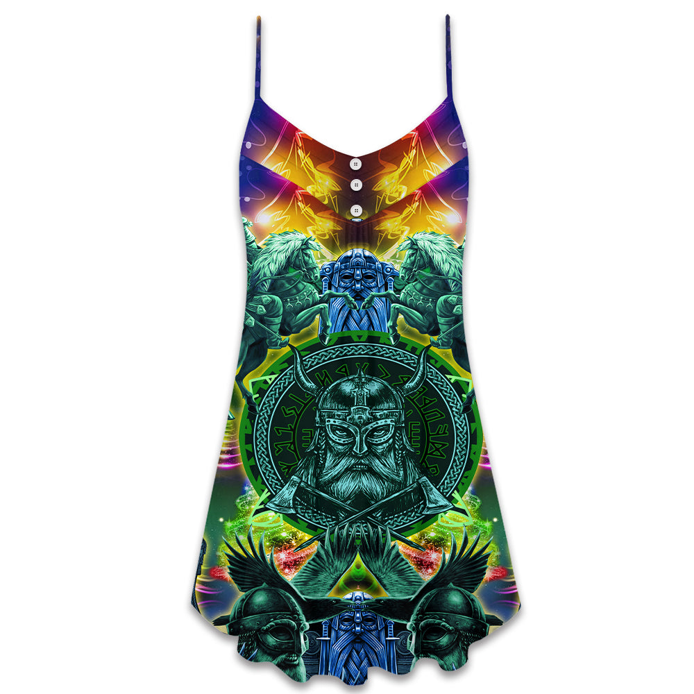 Nordic Green Christmas Style V-Neck Sleeveless Cami Dress For Festive Events And Casual Summer Styling