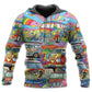 Hippie Colorful Van Peace Hoodie For Peaceful Casual Style Weekend Travel And Comfort