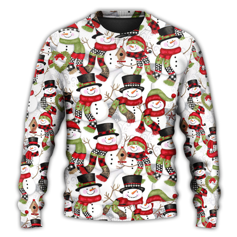Christmas Snowman Family Happy Holiday Sweater For Festive Events Weekend Outings And Comfortable Winter Style