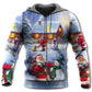Christmas Santa Love Snowman Village Gift Hoodie For Festive Celebrations Seasonal Trips And Relaxed Winter Wear
