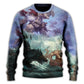 Christmas Santa Dark Fantasy Sweater For Winter Parties Seasonal Adventures And Relaxed Everyday Styling