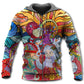 Colorful Christmas Santa Geometry Hoodie For Holiday Vacations Winter Events And Everyday Comfort