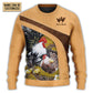 Old Rooster And Cute Chick Farm Sweater For Casual Wear Travel Parties And Comfortable Seasonal Style