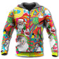 Hippie Santa Christmas Hoodie For Winter Streetwear Christmas Travel And Seasonal Home Gatherings
