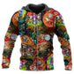 Hippie Colorful Mushroom Trippy Hoodie For Free Spirit Outings Holidays And Relaxed Layering