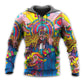 Hippie Colorful Rock Music Hoodie For Musicians Outdoor Activities And Creative Gift Ideas