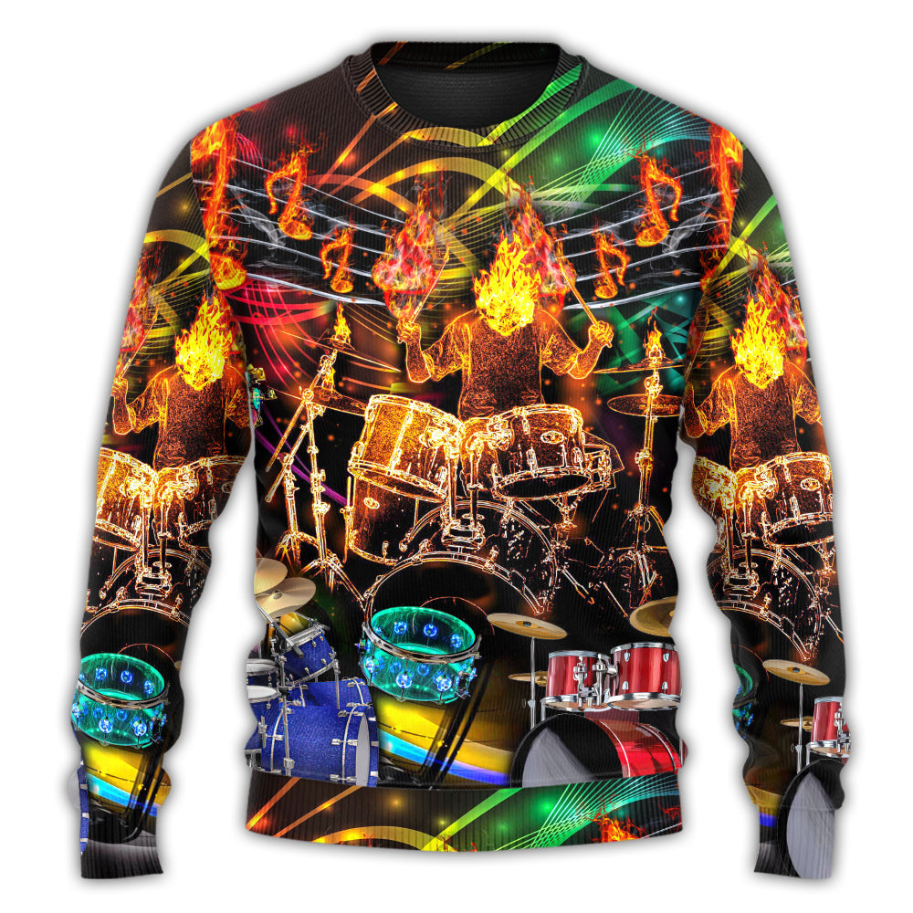 Drum Is My Colorful Light Sweater For Rehearsals Weekend Outings And Expressive Casual Styling