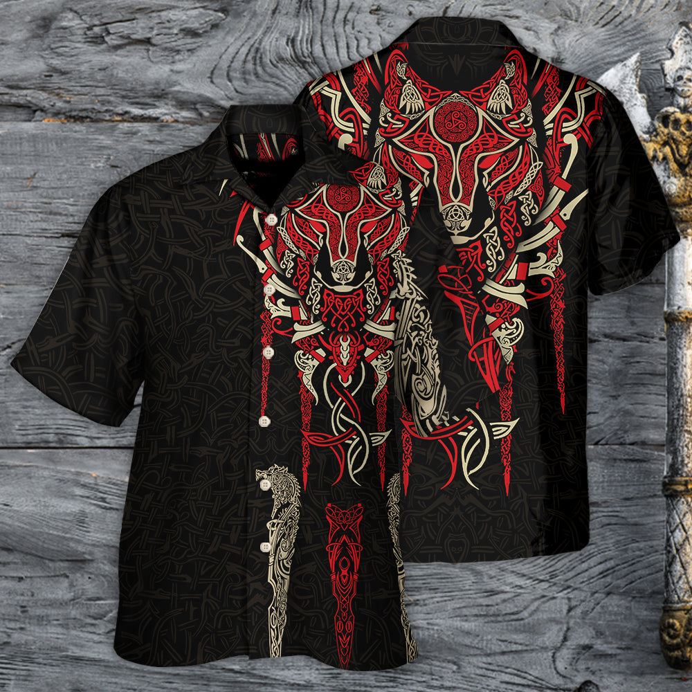 Wolf Norse Warrior Fenrir Head Celtic Hawaiian Shirt Design View For Resort Travel And Thoughtful Gifting