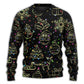 Christmas Neon Light Starry Night Sweater For Holiday Travel Winter Outings And Cheerful Gift Giving
