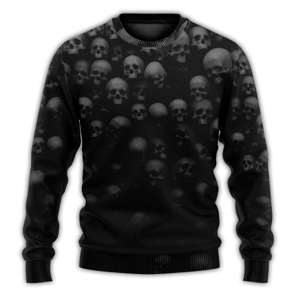 Skull Bold Rebel Attitude Sweater For Alternative Fashion Events And Thoughtful Seasonal Gifts