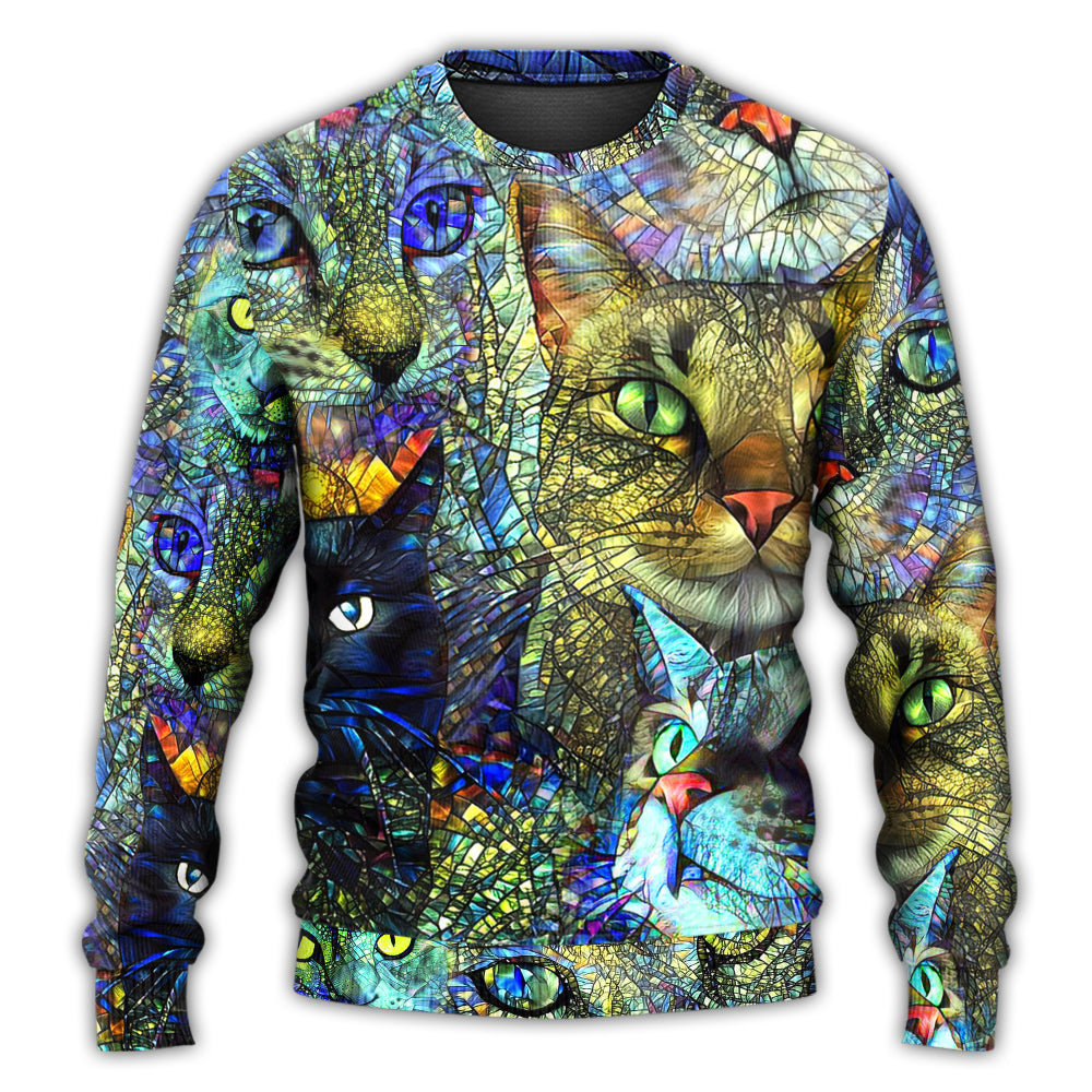 Colorful Cat Sweater For Animal Inspired Style Events And Comfortable Daily Wear