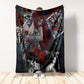 Skull Love Is Life Rose Flannel Blanket For Cozy Bedroom Sofa Decor