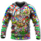 Hippie Mushroom Music Life Band Hoodie For Music Inspired Outfits Festivals And Relaxed Everyday Wear