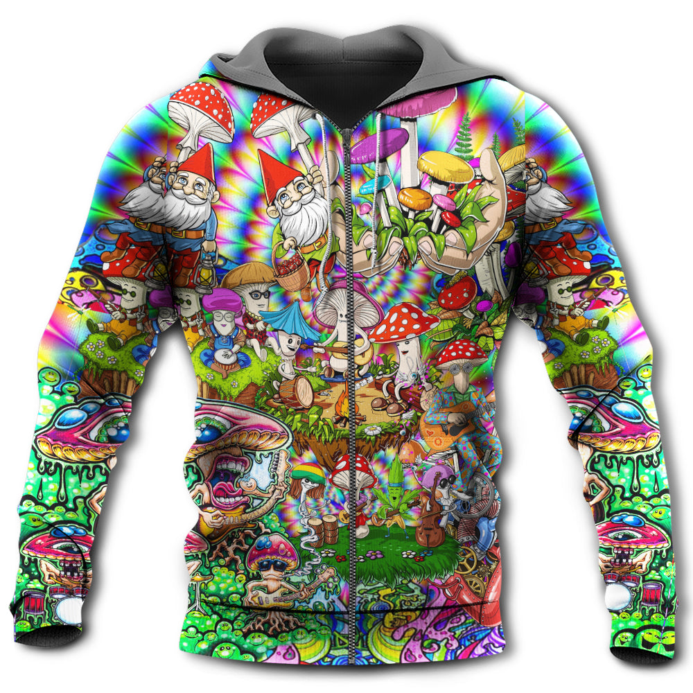 Hippie Mushroom Music Life Band Hoodie For Music Inspired Outfits Festivals And Relaxed Everyday Wear